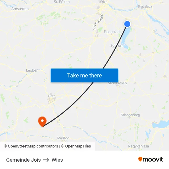 Gemeinde Jois to Wies map