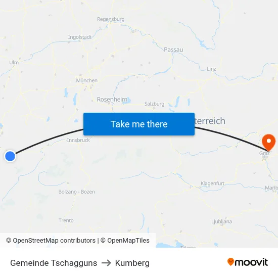 Gemeinde Tschagguns to Kumberg map