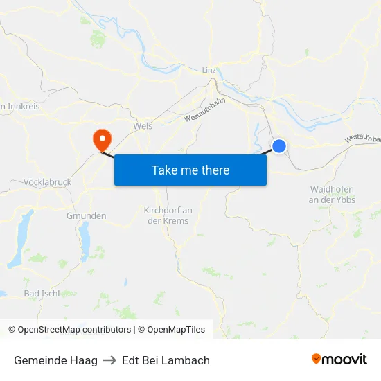 Gemeinde Haag to Edt Bei Lambach map