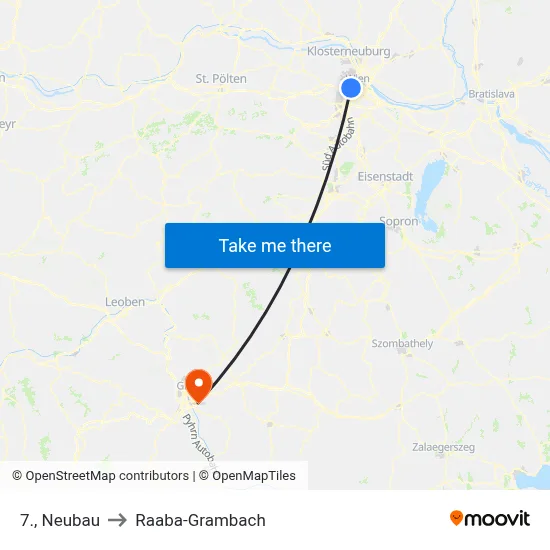 7., Neubau to Raaba-Grambach map