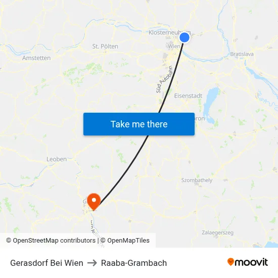 Gerasdorf Bei Wien to Raaba-Grambach map