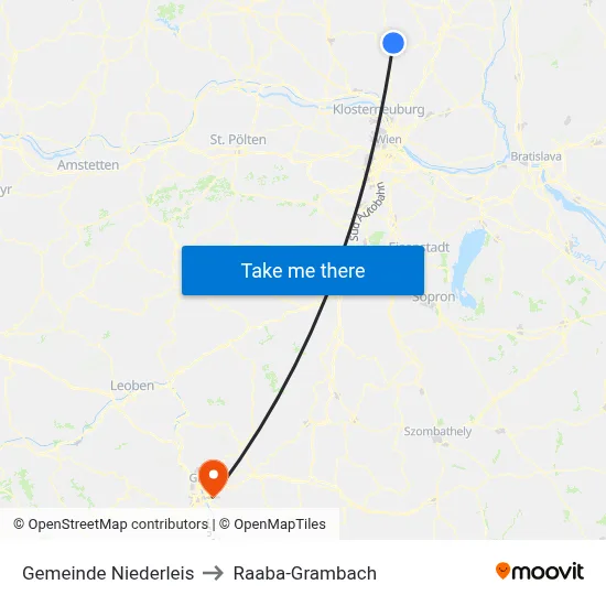 Gemeinde Niederleis to Raaba-Grambach map