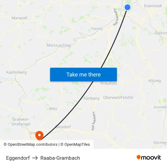 Eggendorf to Raaba-Grambach map