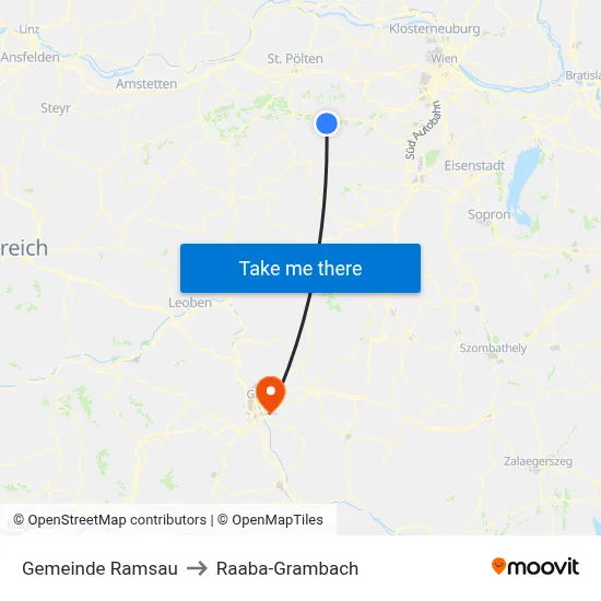 Gemeinde Ramsau to Raaba-Grambach map