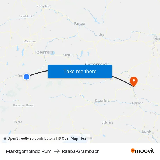 Marktgemeinde Rum to Raaba-Grambach map