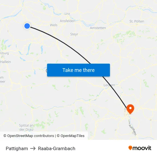 Pattigham to Raaba-Grambach map