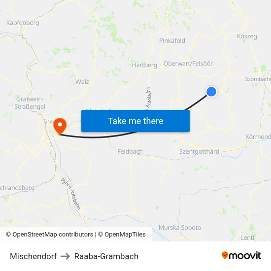 Mischendorf to Raaba-Grambach map