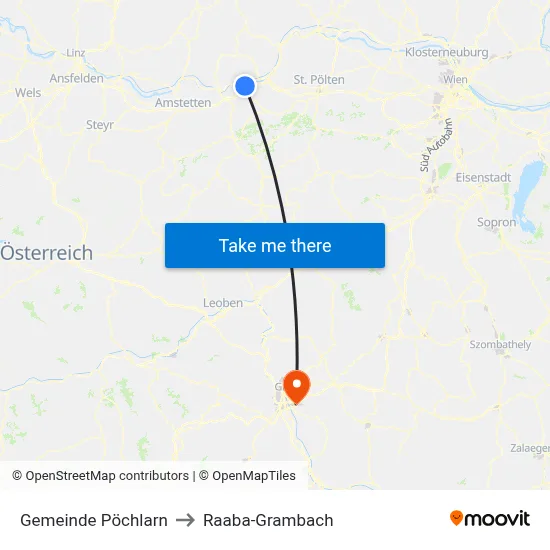 Gemeinde Pöchlarn to Raaba-Grambach map