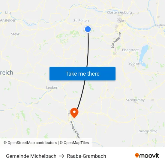 Gemeinde Michelbach to Raaba-Grambach map