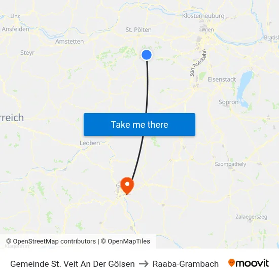 Gemeinde St. Veit An Der Gölsen to Raaba-Grambach map