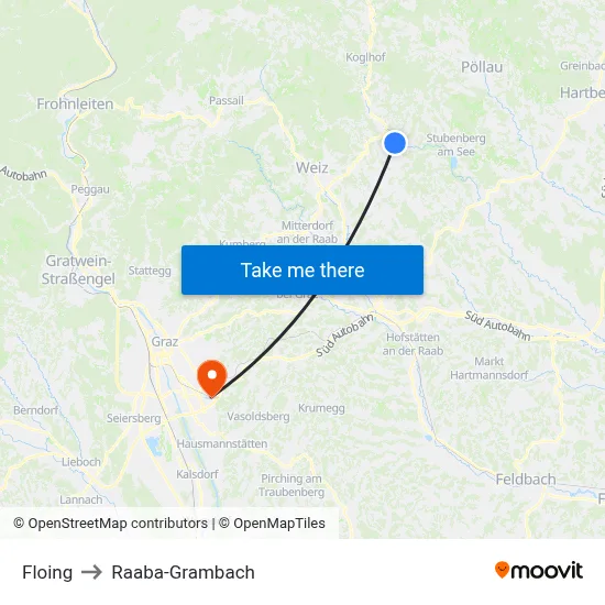 Floing to Raaba-Grambach map