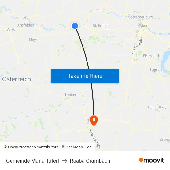 Gemeinde Maria Taferl to Raaba-Grambach map