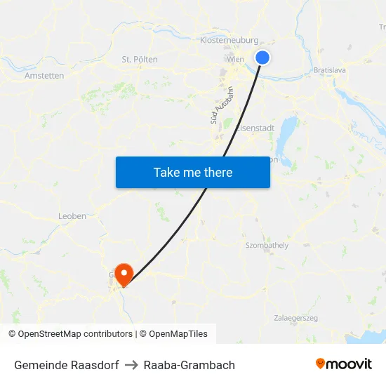 Gemeinde Raasdorf to Raaba-Grambach map