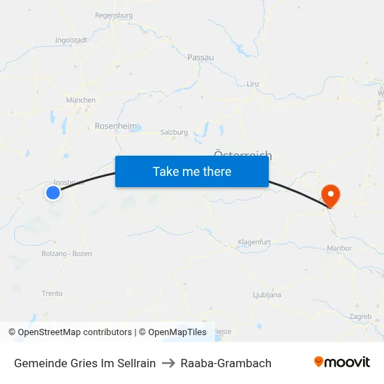 Gemeinde Gries Im Sellrain to Raaba-Grambach map