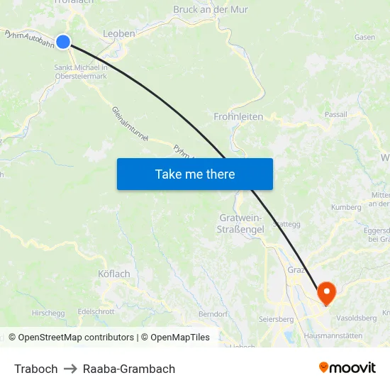 Traboch to Raaba-Grambach map