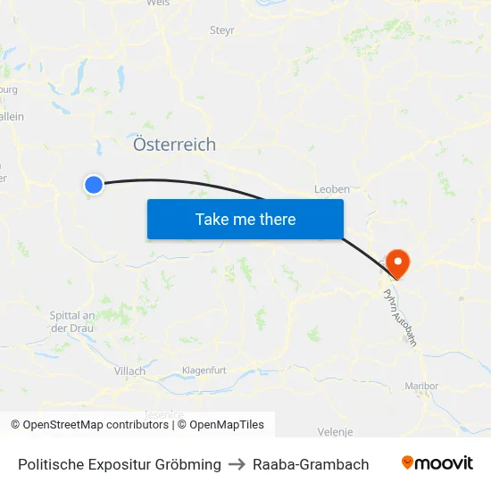 Politische Expositur Gröbming to Raaba-Grambach map