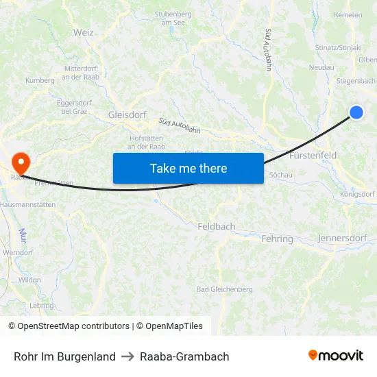 Rohr Im Burgenland to Raaba-Grambach map