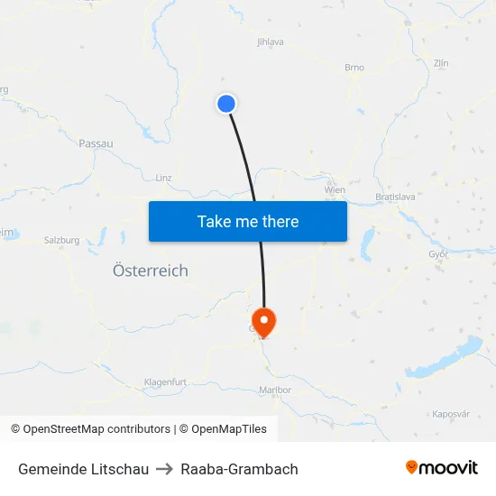 Gemeinde Litschau to Raaba-Grambach map