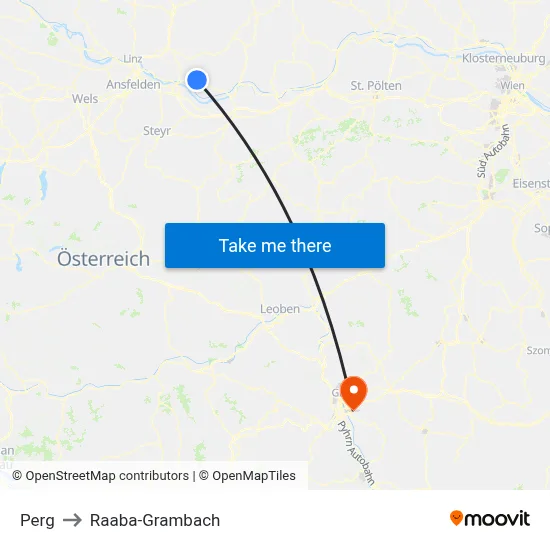 Perg to Raaba-Grambach map