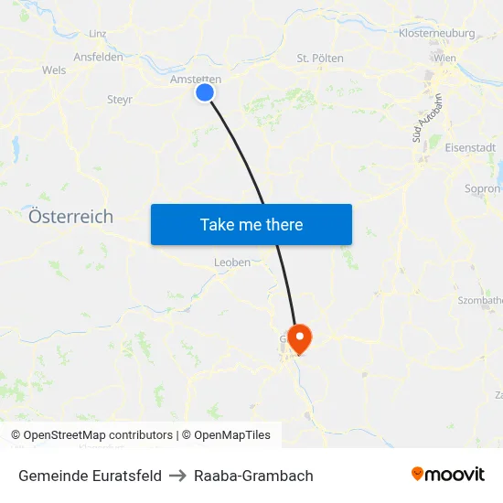 Gemeinde Euratsfeld to Raaba-Grambach map