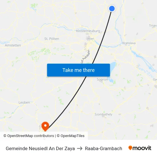 Gemeinde Neusiedl An Der Zaya to Raaba-Grambach map