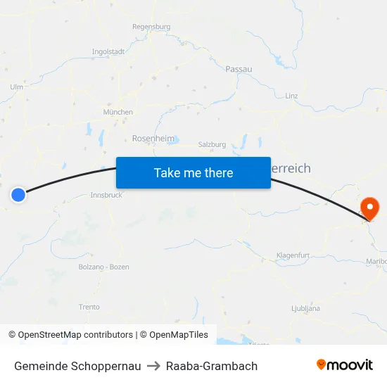 Gemeinde Schoppernau to Raaba-Grambach map