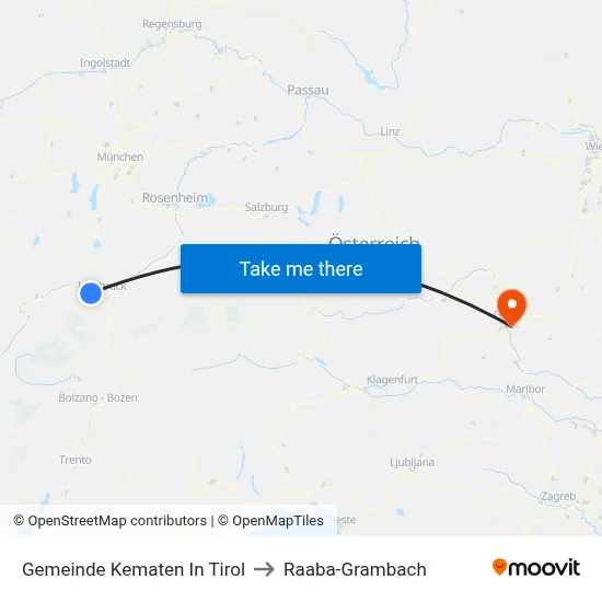Gemeinde Kematen In Tirol to Raaba-Grambach map