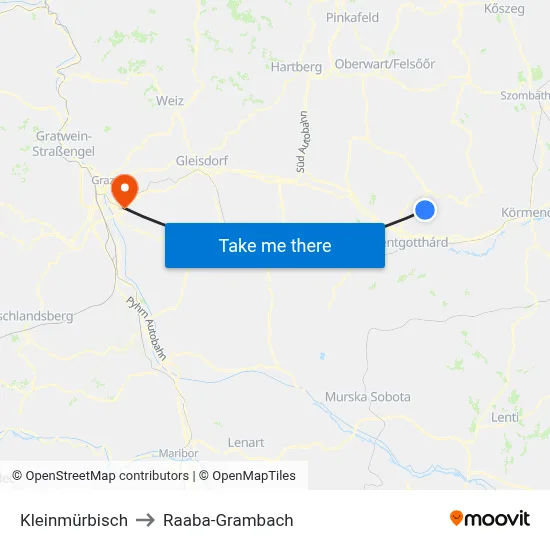 Kleinmürbisch to Raaba-Grambach map