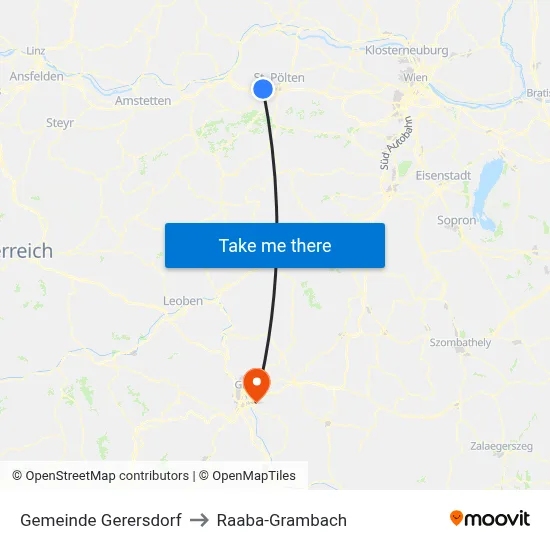 Gemeinde Gerersdorf to Raaba-Grambach map
