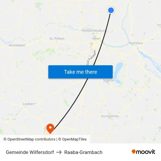Gemeinde Wilfersdorf to Raaba-Grambach map