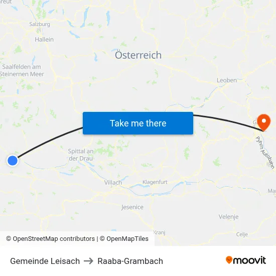 Gemeinde Leisach to Raaba-Grambach map
