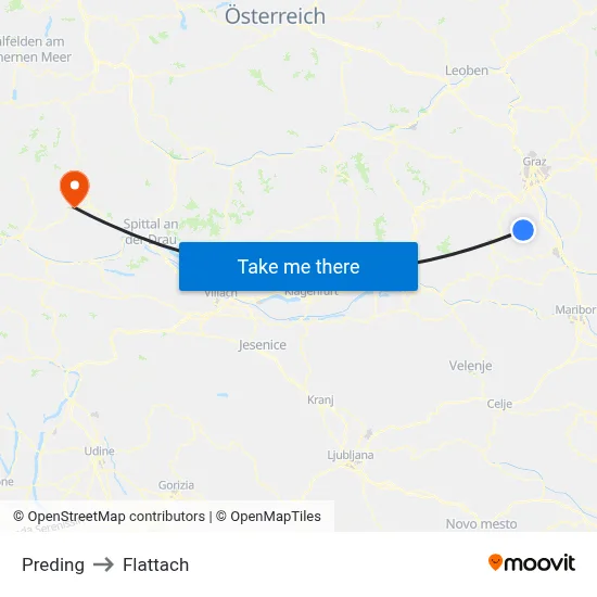 Preding to Flattach map