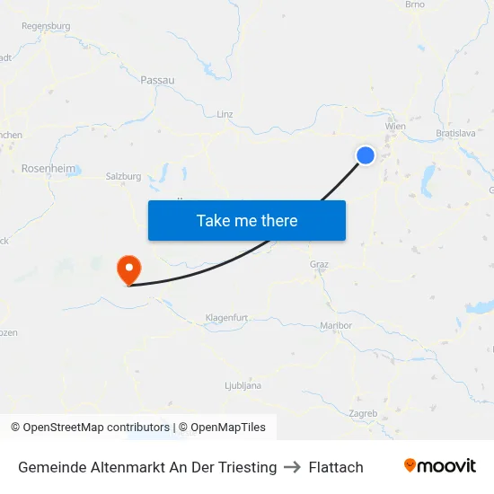 Gemeinde Altenmarkt An Der Triesting to Flattach map