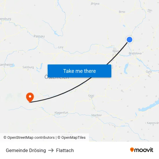 Gemeinde Drösing to Flattach map
