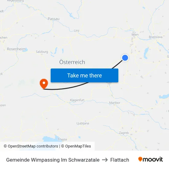 Gemeinde Wimpassing Im Schwarzatale to Flattach map