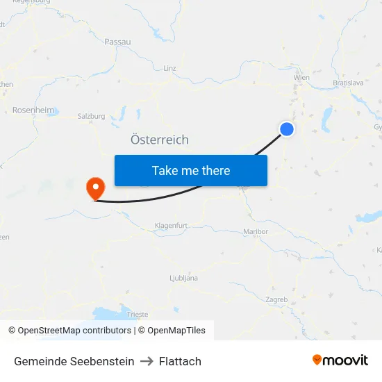 Gemeinde Seebenstein to Flattach map