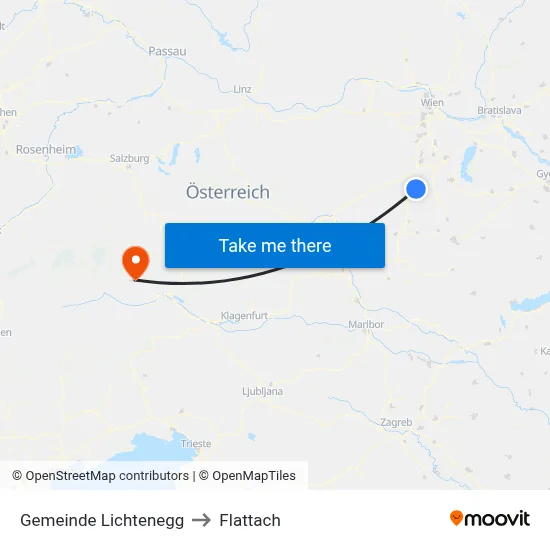 Gemeinde Lichtenegg to Flattach map