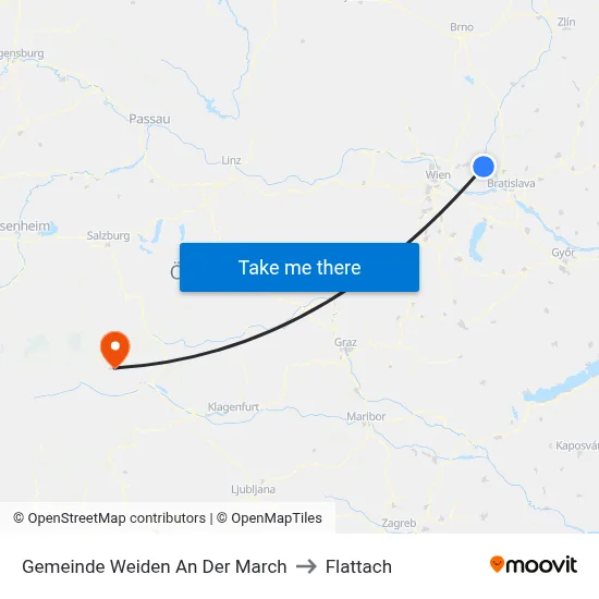 Gemeinde Weiden An Der March to Flattach map