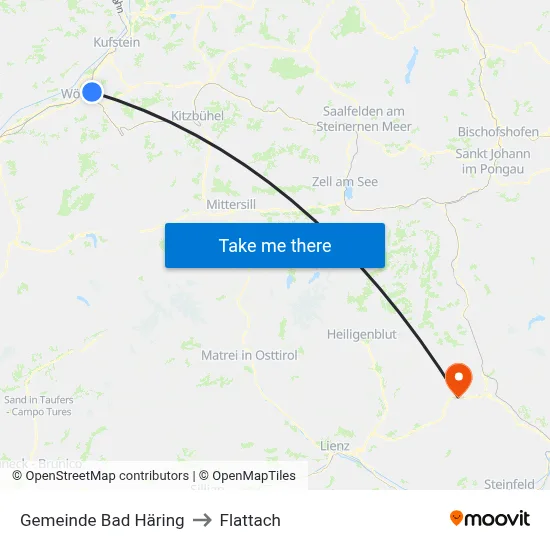 Gemeinde Bad Häring to Flattach map