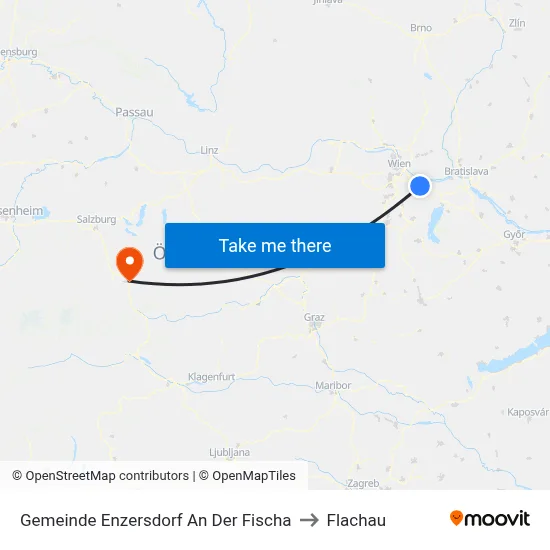 Gemeinde Enzersdorf An Der Fischa to Flachau map