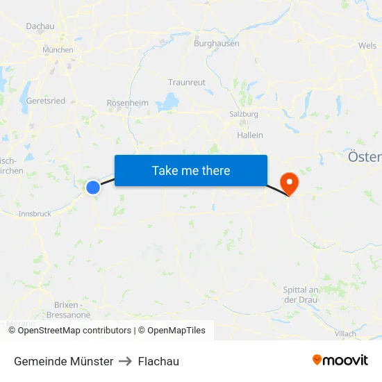 Gemeinde Münster to Flachau map