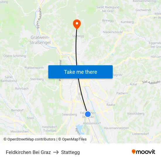 Feldkirchen Bei Graz to Stattegg map