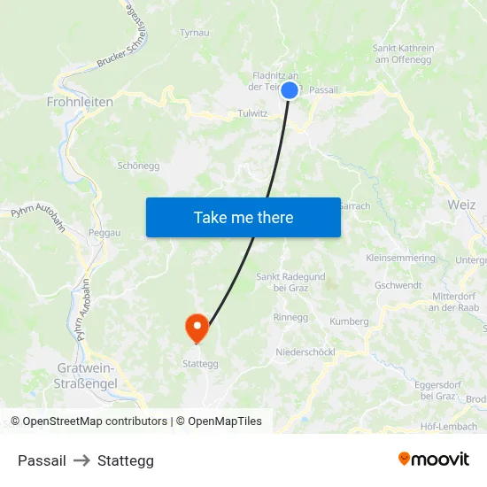 Passail to Stattegg map