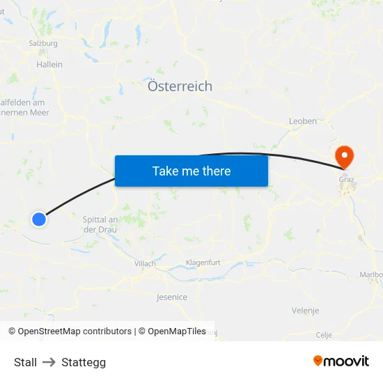 Stall to Stattegg map