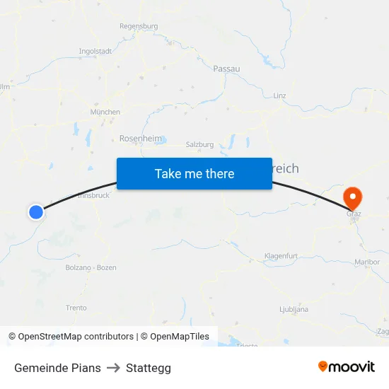 Gemeinde Pians to Stattegg map