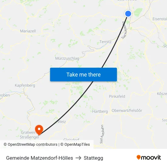 Gemeinde Matzendorf-Hölles to Stattegg map