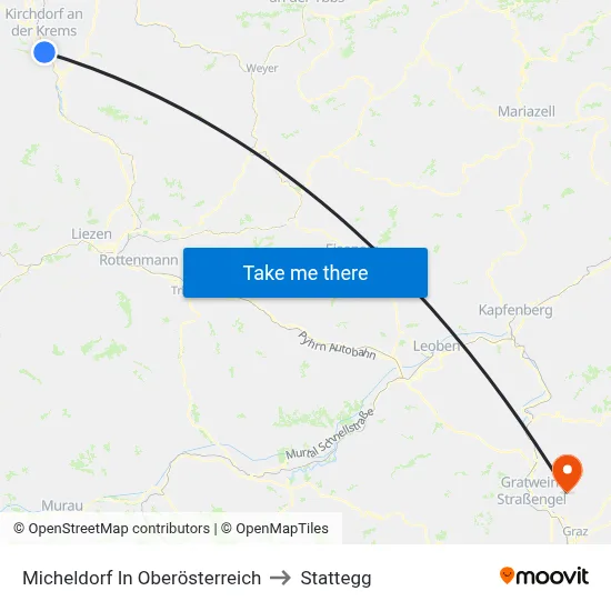 Micheldorf In Oberösterreich to Stattegg map