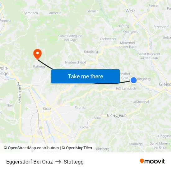 Eggersdorf Bei Graz to Stattegg map