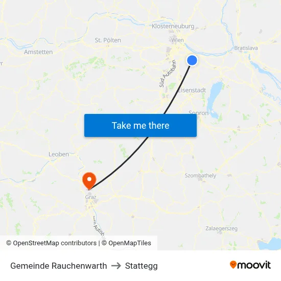 Gemeinde Rauchenwarth to Stattegg map
