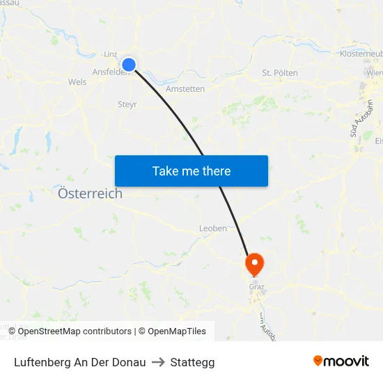 Luftenberg An Der Donau to Stattegg map